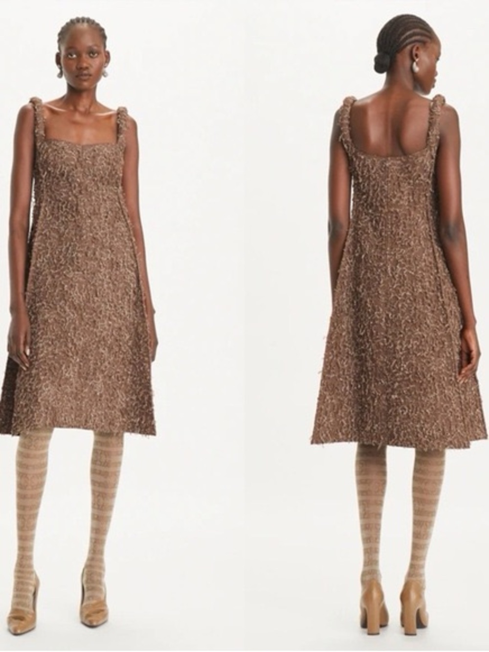 Tory Burch Sequin Textured Midi Dress